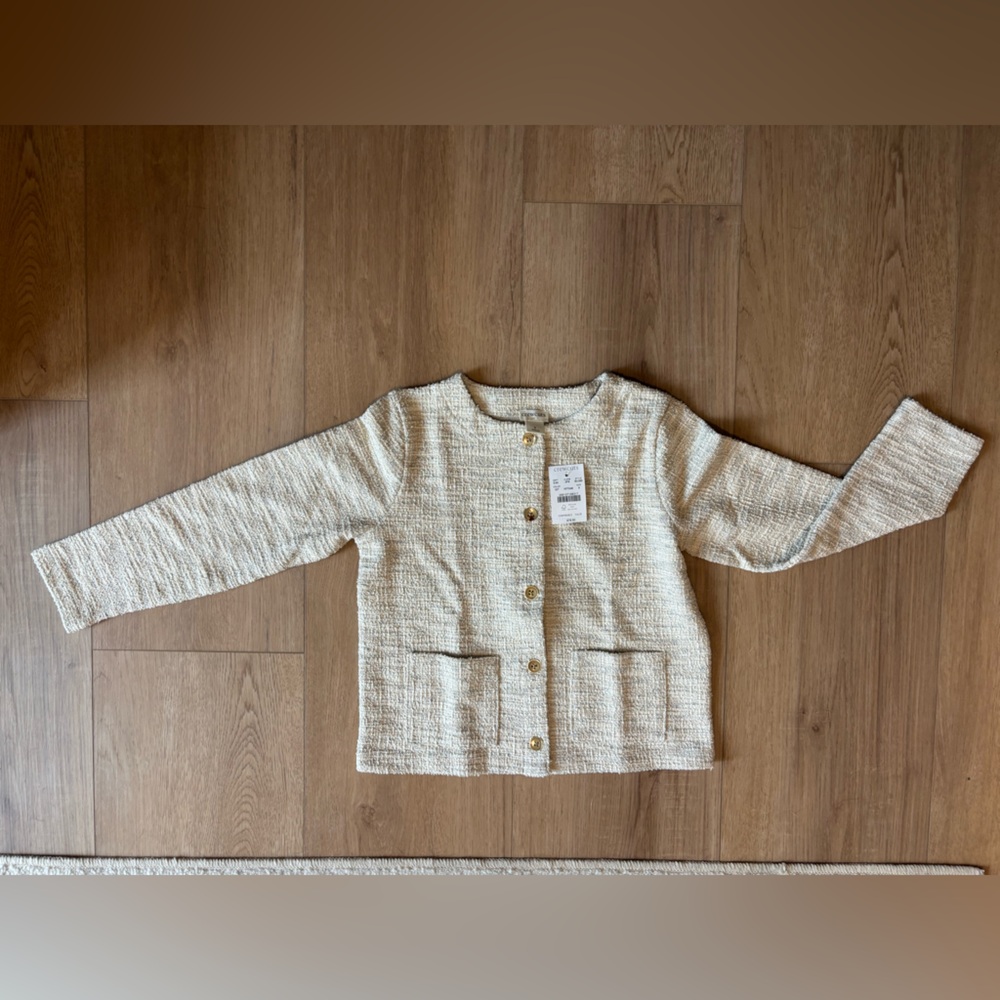 Crewcuts Kids Cream Button-Up Cardigan